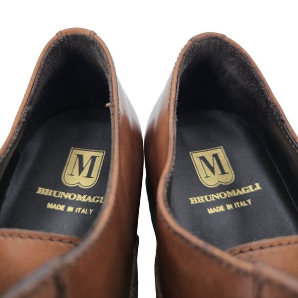 New Bruno Magli Italy Brown Leather Suede Wingtip Oxfords Mens 10M Dress Shoes - Picture 7 of 13
